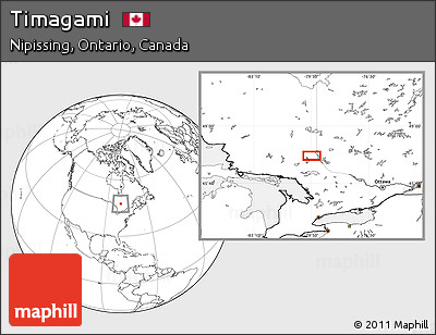 Blank Location Map of Timagami