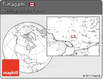 Blank Location Map of Timagami