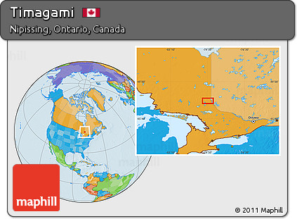 Political Location Map of Timagami