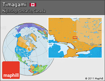 Political Location Map of Timagami
