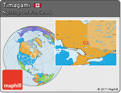 Political Location Map of Timagami