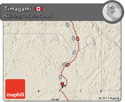 Shaded Relief Map of Timagami