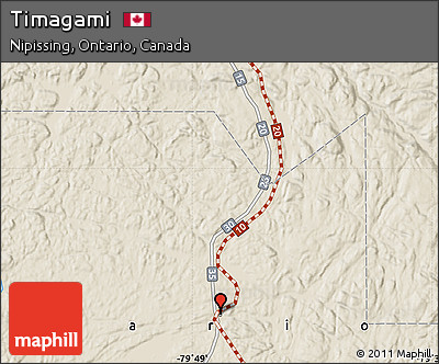 Shaded Relief Map of Timagami