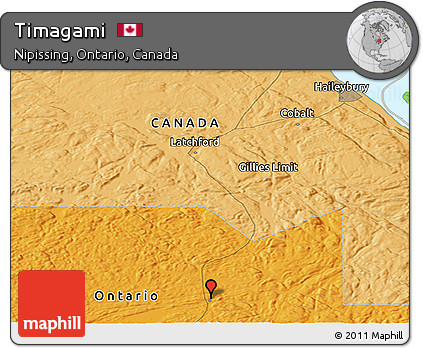 Political Panoramic Map of Timagami