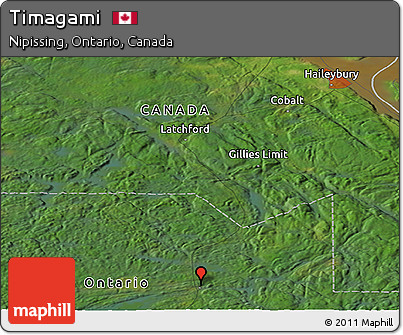 Satellite Panoramic Map of Timagami