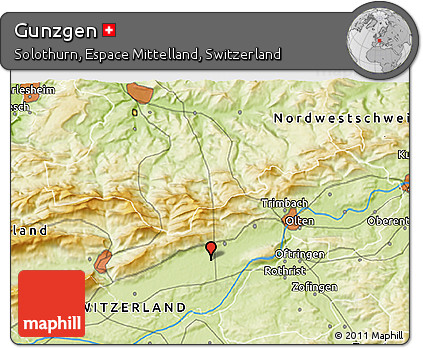 Physical 3D Map of Gunzgen