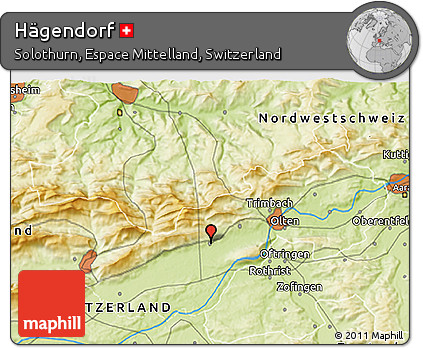 Physical 3D Map of Hägendorf