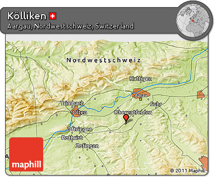 Physical 3D Map of Kölliken