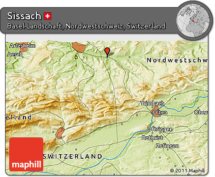 Physical 3D Map of Sissach
