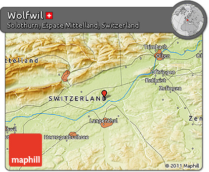 Physical 3D Map of Wolfwil
