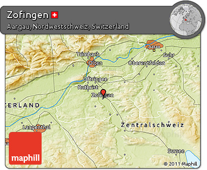 Physical 3D Map of Zofingen