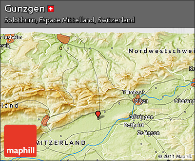 Physical 3D Map of Gunzgen