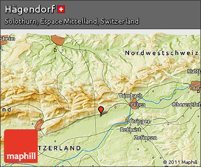 Physical 3D Map of Hägendorf