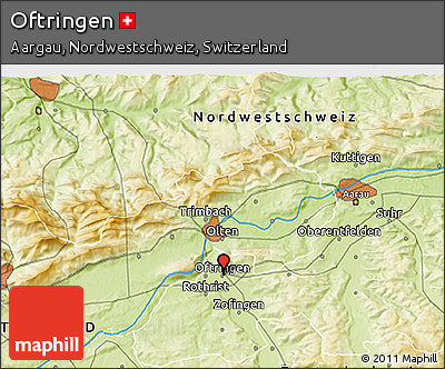 Physical 3D Map of Oftringen