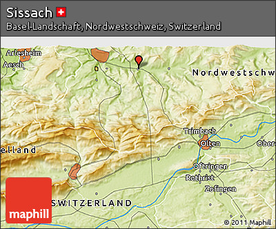 Physical 3D Map of Sissach