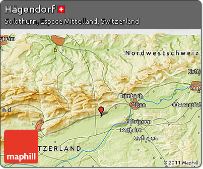 Physical 3D Map of Hägendorf