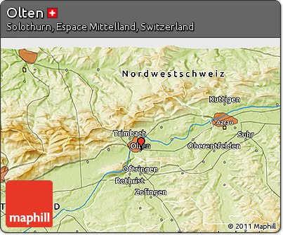 Physical 3D Map of Olten