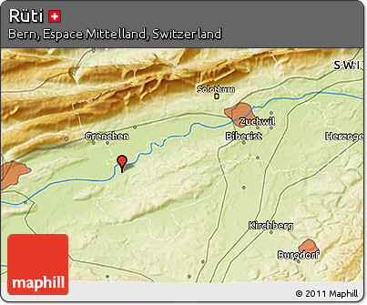 Physical 3D Map of Rüti