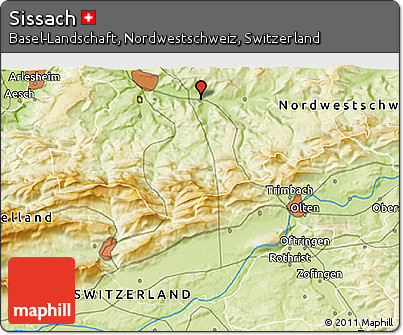 Physical 3D Map of Sissach