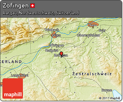 Physical 3D Map of Zofingen