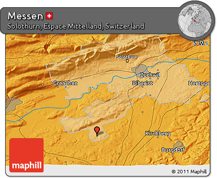 Political 3D Map of Messen