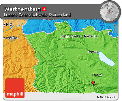 Political 3D Map of Werthenstein