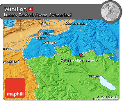 Political 3D Map of Winikon