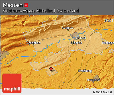 Political 3D Map of Messen
