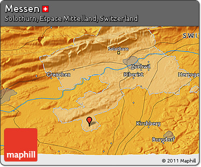 Political 3D Map of Messen