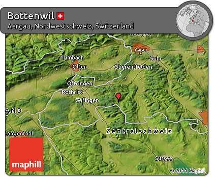 Satellite 3D Map of Bottenwil