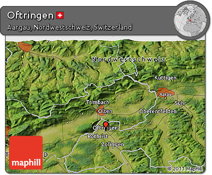 Satellite 3D Map of Oftringen