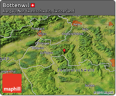 Satellite 3D Map of Bottenwil