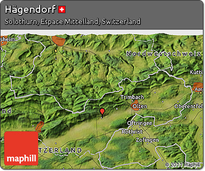 Satellite 3D Map of Hägendorf
