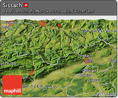 Satellite 3D Map of Sissach