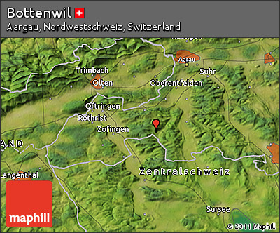 Satellite 3D Map of Bottenwil