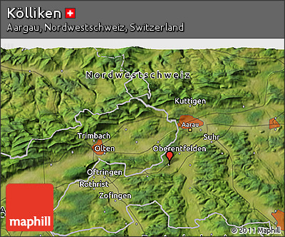 Satellite 3D Map of Kölliken