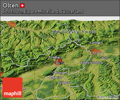 Satellite 3D Map of Olten