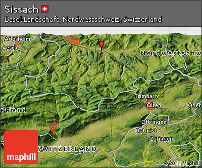 Satellite 3D Map of Sissach
