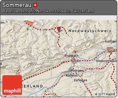 Shaded Relief 3D Map of Sommerau