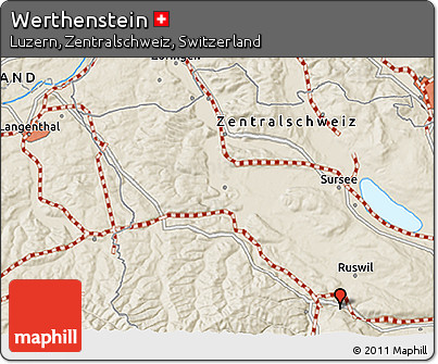 Shaded Relief 3D Map of Werthenstein