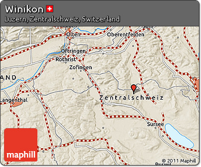 Shaded Relief 3D Map of Winikon