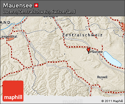 Shaded Relief 3D Map of Mauensee