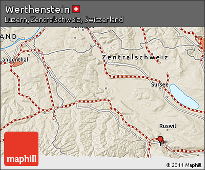 Shaded Relief 3D Map of Werthenstein