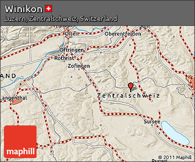 Shaded Relief 3D Map of Winikon