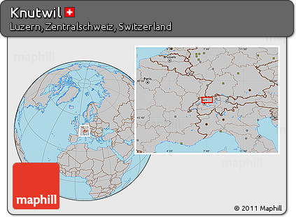 Gray Location Map of Knutwil