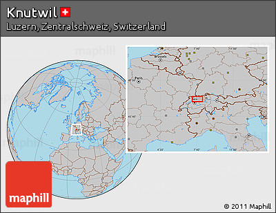 Gray Location Map of Knutwil