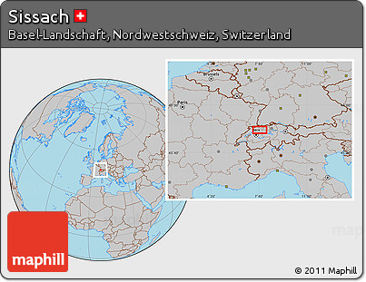 Gray Location Map of Sissach