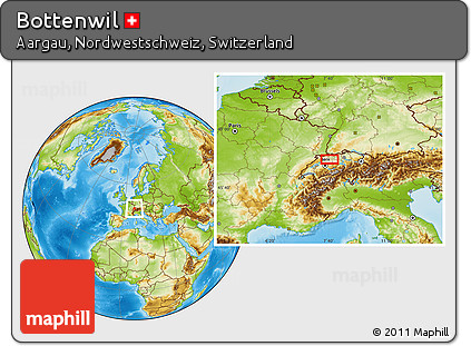 Physical Location Map of Bottenwil