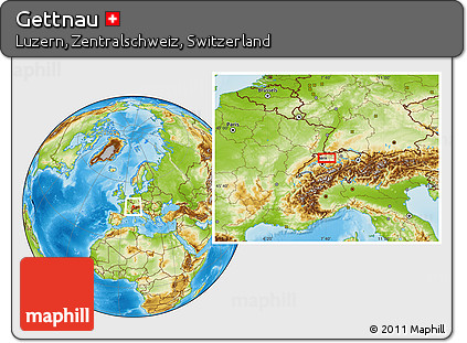 Physical Location Map of Gettnau