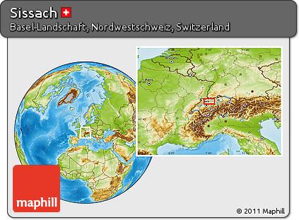 Physical Location Map of Sissach